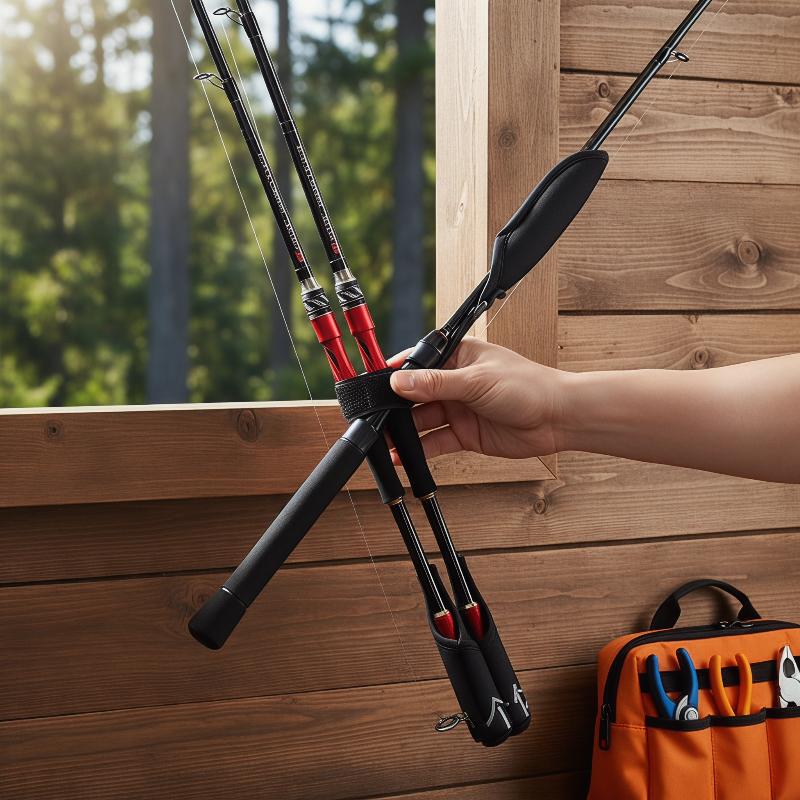 Fishing Line Spooler - Cinghia Regolabile per Trasporto Canna da