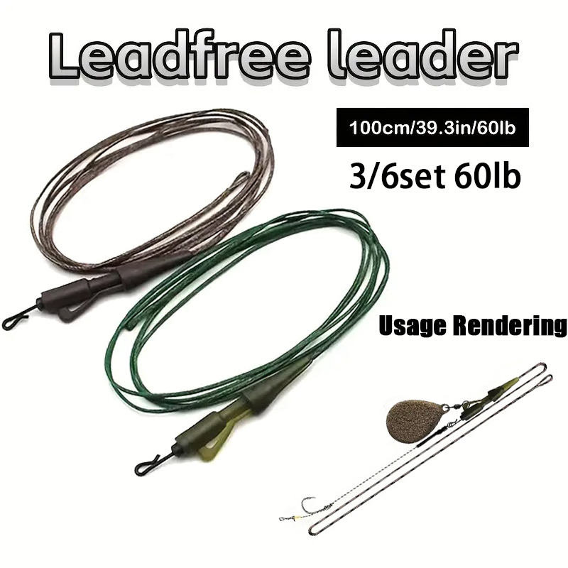 Leader Line - 3/6pc CarpCarp lenza pronta legata 100cm/27.22KG