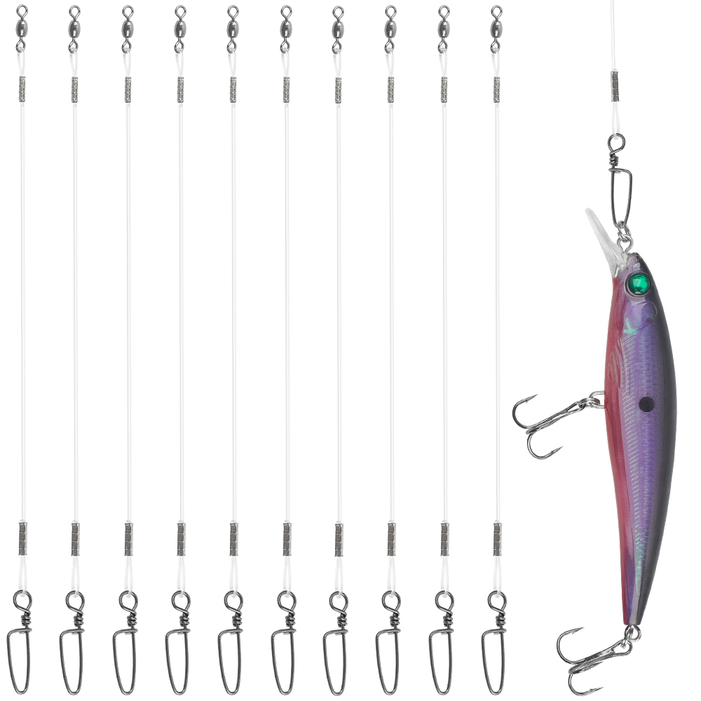 Fluorocarbon Line - 10 pezzi leader di pesca in