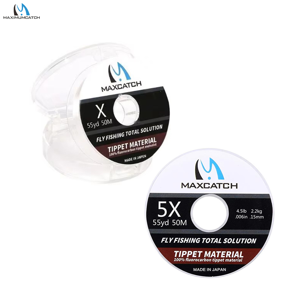 Fluorocarbon Line - MAXCATCH 1PC/2PC Fluorocarbon Tippet 50M 0X-7X