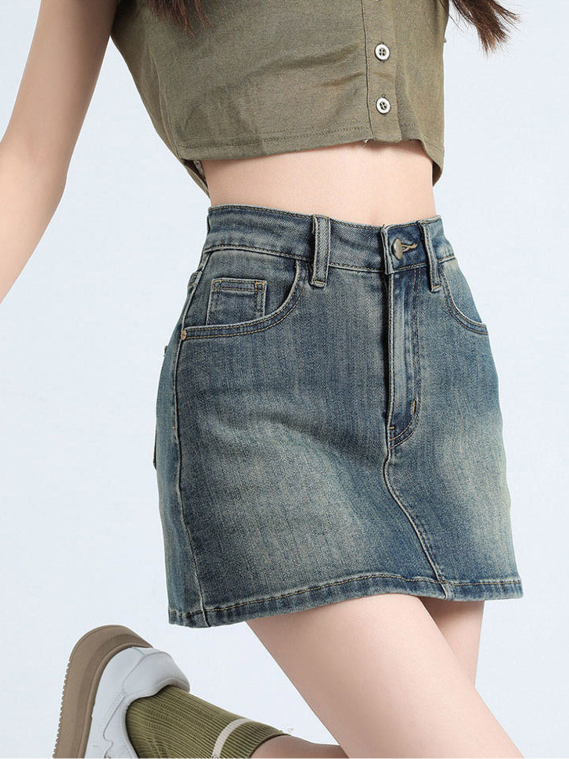 Gonna-pantalone in denim vinta - Fly Line recensione e prezzo